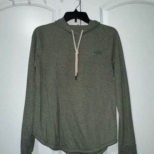Green long sleeves with hoodie and Drawstring